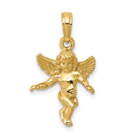 Load image into Gallery viewer, 10k  3D Polished Solid Angel Pendant
