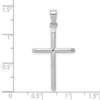 Load image into Gallery viewer, 10k White Gold Tubular Cross Pendant
