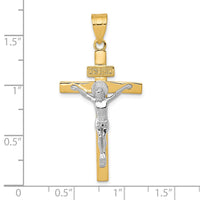 Load image into Gallery viewer, 10K Two-tone INRI Crucifix Pendant
