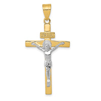 Load image into Gallery viewer, 10K Two-tone INRI Crucifix Pendant
