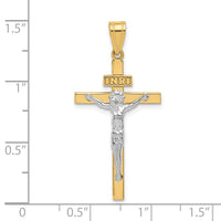 Load image into Gallery viewer, 10K Two-tone INRI Crucifix Pendant
