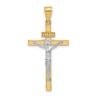 Load image into Gallery viewer, 10K Two-tone INRI Crucifix Pendant
