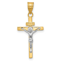 Load image into Gallery viewer, 10K Two-tone INRI Crucifix Pendant
