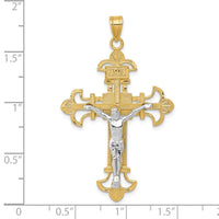 Load image into Gallery viewer, 10K Two-tone INRI Crucifix Pendant
