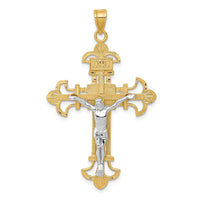 Load image into Gallery viewer, 10K Two-tone INRI Crucifix Pendant
