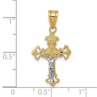 Load image into Gallery viewer, 10K Two-tone INRI Crucifix Charm

