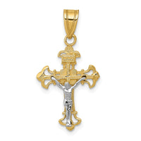 Load image into Gallery viewer, 10K Two-tone INRI Crucifix Charm
