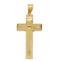 Load image into Gallery viewer, 10K Two-tone Diamond-cut Crucifix Pendant

