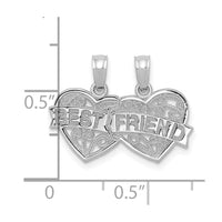 Load image into Gallery viewer, 10K White Gold BEST FRIEND 2 Piece Break-A-Part Charm
