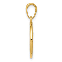 Load image into Gallery viewer, 10K Cut-out Round Frame Yoga Om Symbol Pendant
