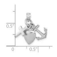 Load image into Gallery viewer, 10K White Gold Faith, Hope and Charity Charm
