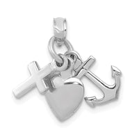 Load image into Gallery viewer, 10K White Gold Faith, Hope and Charity Charm
