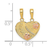 Load image into Gallery viewer, 10K Two-tone MOMMY and ME Break-A-Part Charm

