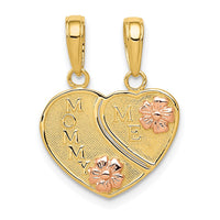 Load image into Gallery viewer, 10K Two-tone MOMMY and ME Break-A-Part Charm
