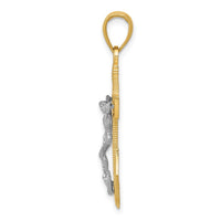 Load image into Gallery viewer, 10k Two-tone Mariner&#39;s Crucifix Pendant
