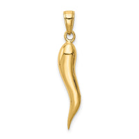 Load image into Gallery viewer, 10K Large Italian Horn Pendant
