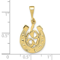 Load image into Gallery viewer, 10k Good Luck Clover Pendant
