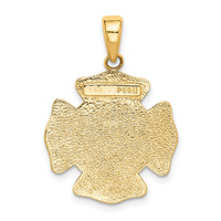 Load image into Gallery viewer, 10k St. Florian Protect Us/Fire Dept. Pendant
