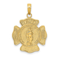 Load image into Gallery viewer, 10k St. Florian Protect Us/Fire Dept. Pendant
