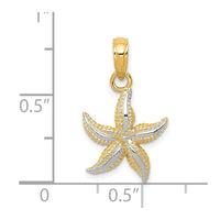 Load image into Gallery viewer, 10K w/Rhodium Starfish Charm
