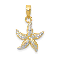 Load image into Gallery viewer, 10K w/Rhodium Starfish Charm
