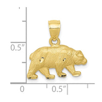 Load image into Gallery viewer, 10K Diamond-cut Bear Pendant

