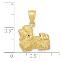 Load image into Gallery viewer, 10K Diamond-cut Shih Tzu Pendant
