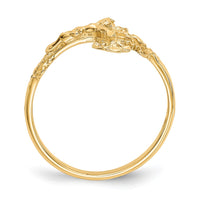 Load image into Gallery viewer, 10K Diamond Cut Crucifix Ring
