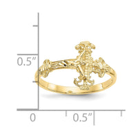 Load image into Gallery viewer, 10K Diamond Cut Crucifix Ring

