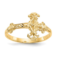 Load image into Gallery viewer, 10K Diamond Cut Crucifix Ring
