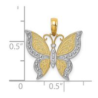 Load image into Gallery viewer, 10K w/ Rhodium Butterfly Charm
