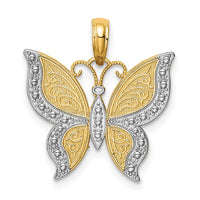Load image into Gallery viewer, 10K w/ Rhodium Butterfly Charm
