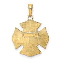 Load image into Gallery viewer, 10k Fire Dept. Maltese Cross Pendant
