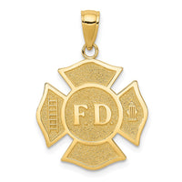 Load image into Gallery viewer, 10k Fire Dept. Maltese Cross Pendant
