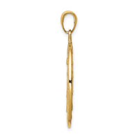Load image into Gallery viewer, 10K Gold Satin and Polished Finish Miraculous Medal Pendant
