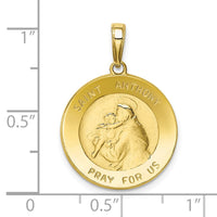 Load image into Gallery viewer, 10k Saint Anthony Small Round Medal Pendant
