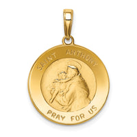 Load image into Gallery viewer, 10k Saint Anthony Small Round Medal Pendant
