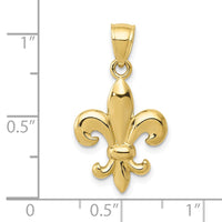 Load image into Gallery viewer, 10k Polished Fleur de Lis Pendant
