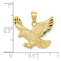 Load image into Gallery viewer, 10k Diamond-cut Eagle Pendant
