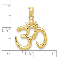 Load image into Gallery viewer, 10k Polished Om Symbol Pendant
