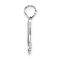 Load image into Gallery viewer, 10K White Gold Polished H Script Initial Charm
