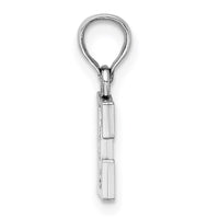 Load image into Gallery viewer, 10K White Gold Polished E Block Initial Charm

