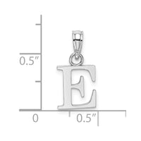 Load image into Gallery viewer, 10K White Gold Polished E Block Initial Charm
