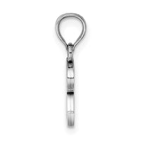 Load image into Gallery viewer, 10K White Gold Polished R Block Initial Charm
