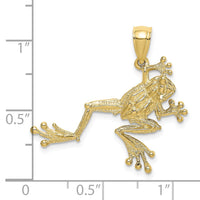Load image into Gallery viewer, 10K 2-D Textured Frog Charm
