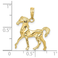 Load image into Gallery viewer, 10K 3-D Horse Charm
