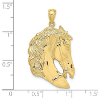 Load image into Gallery viewer, 10K Horse Head w/Long Mane Charm
