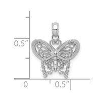 Load image into Gallery viewer, 10K White Gold Polished Butterfly Charm
