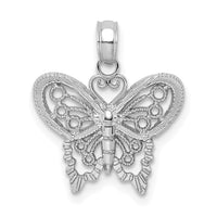 Load image into Gallery viewer, 10K White Gold Polished Butterfly Charm
