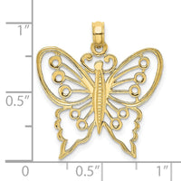 Load image into Gallery viewer, 10K Cut-Out Butterfly Charm
